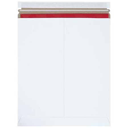Bsc Preferred 12-3/4 x 15'' White Self-Seal Stayflats Plus Mailers, 25PK RM4SS25PK
